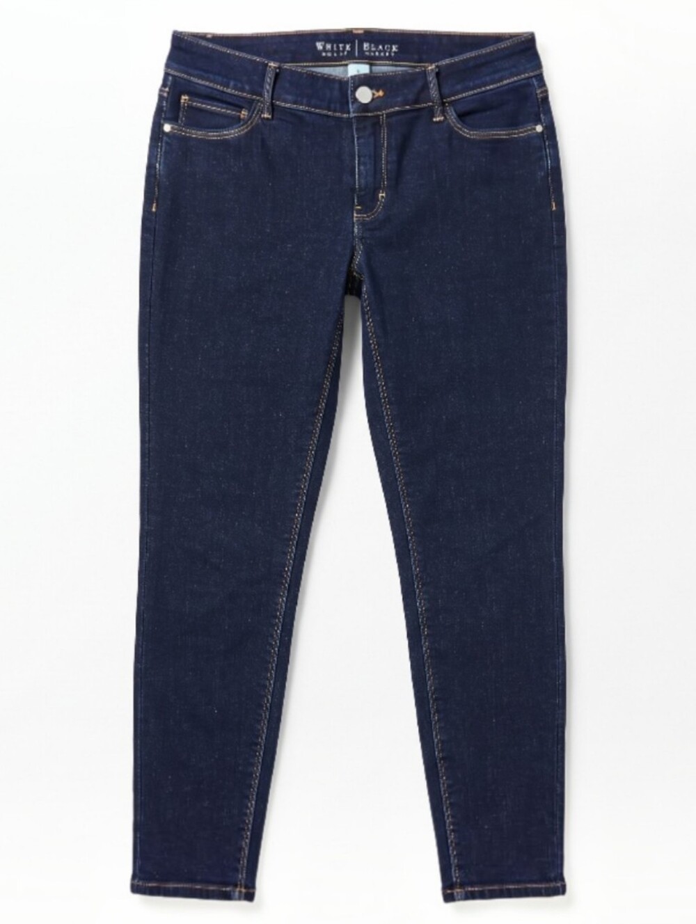 White House Black Market Crop Jeans Dark Wash Denim Skinny Size 4 Stretch